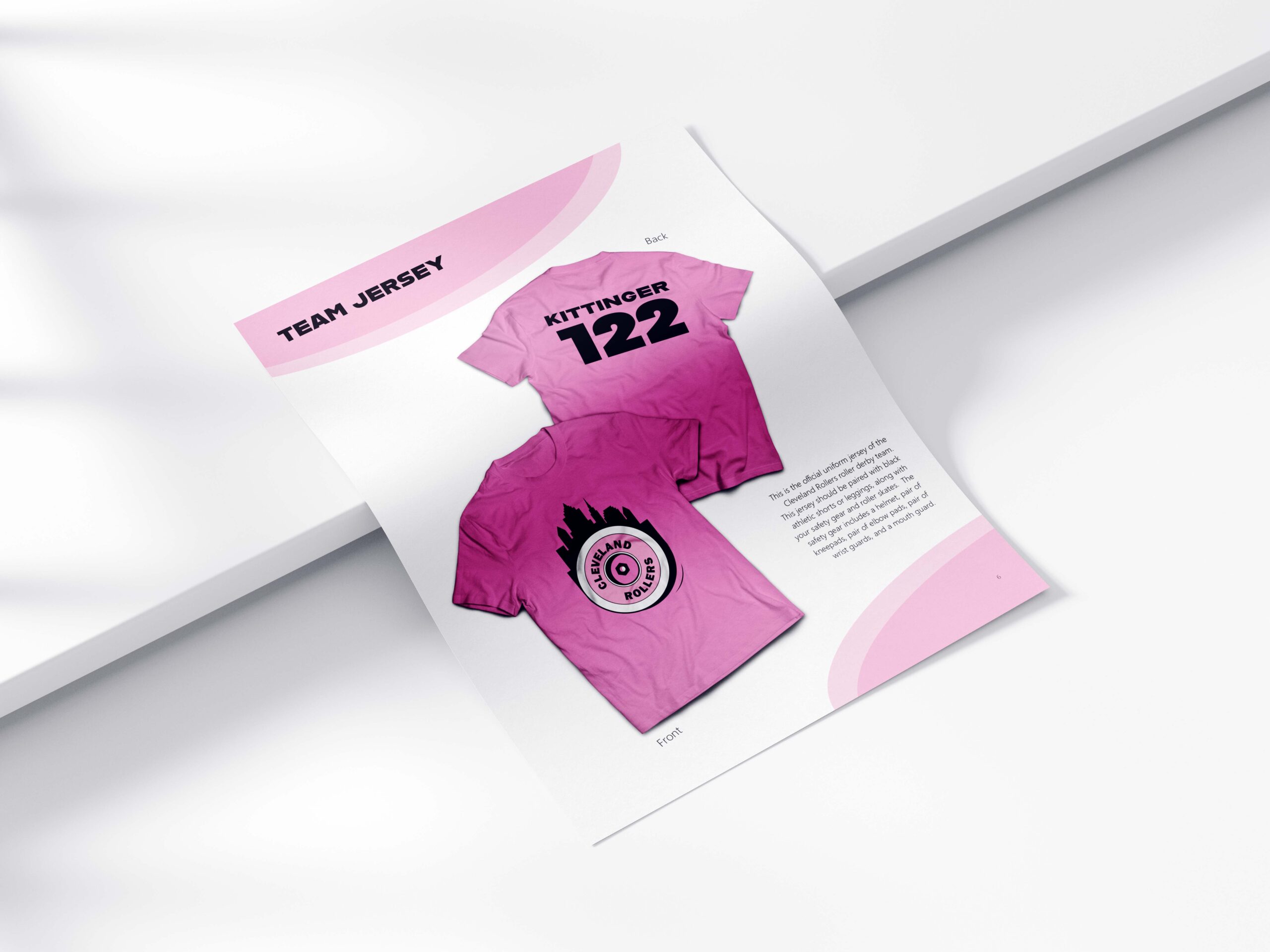 Cleveland Rollers Identity Guidelines Team Jersey Page