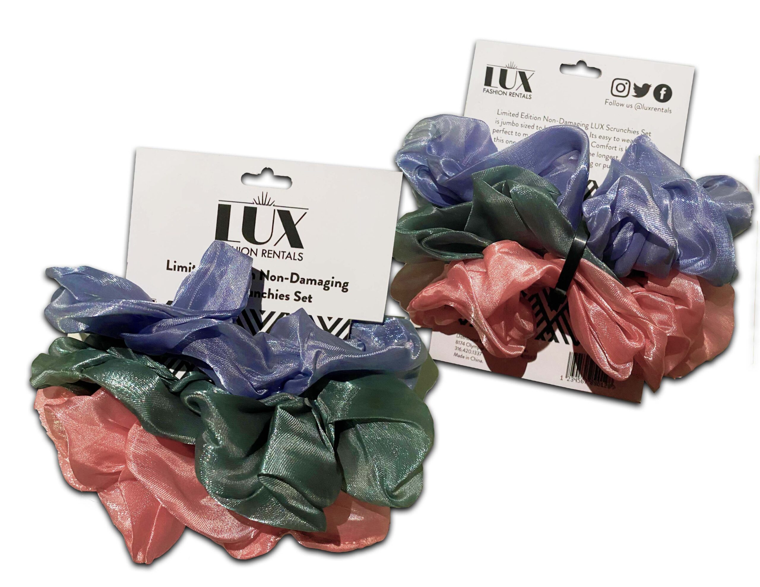 LUX Fashion Rentals Scrunchies Packaging