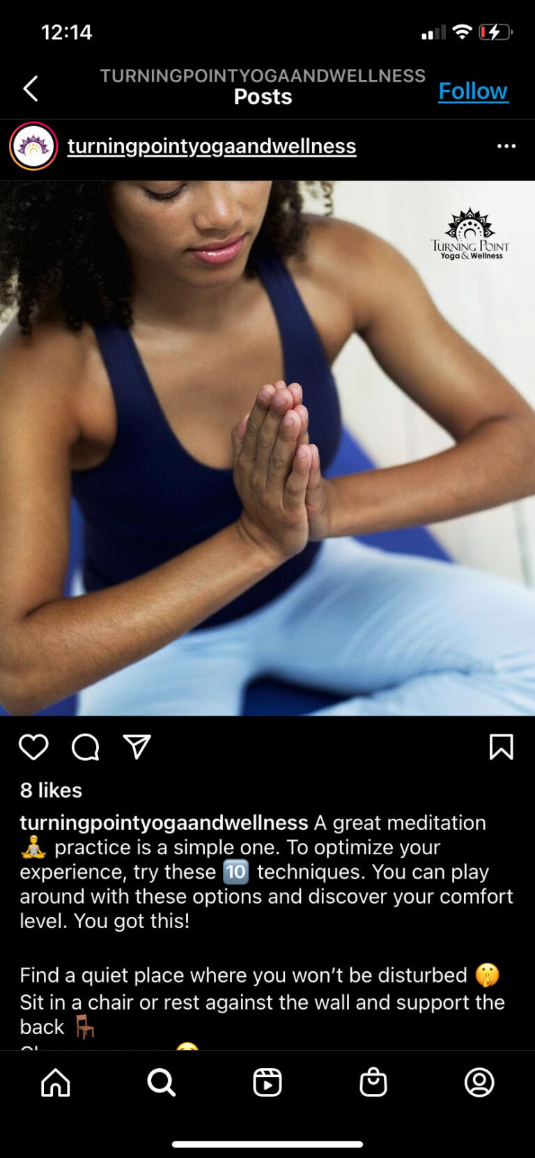 Yoga Studio 10 Techniques for Meditation Post