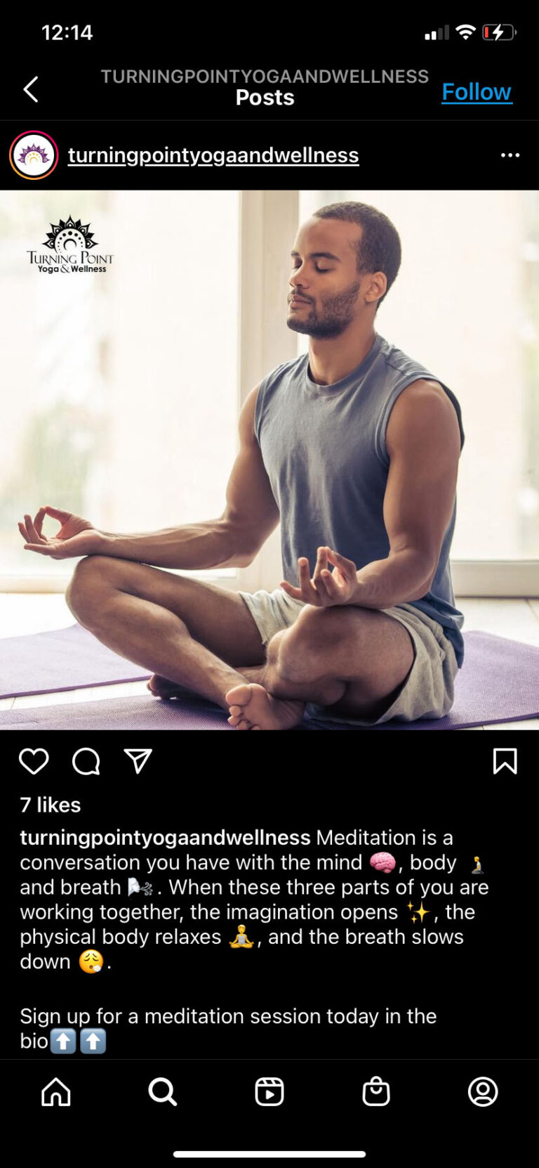 Yoga Studio Relaxing Meditation Post