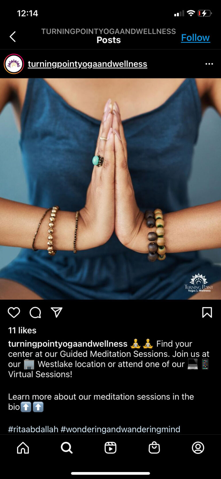 Yoga Studio Guided Meditation Post